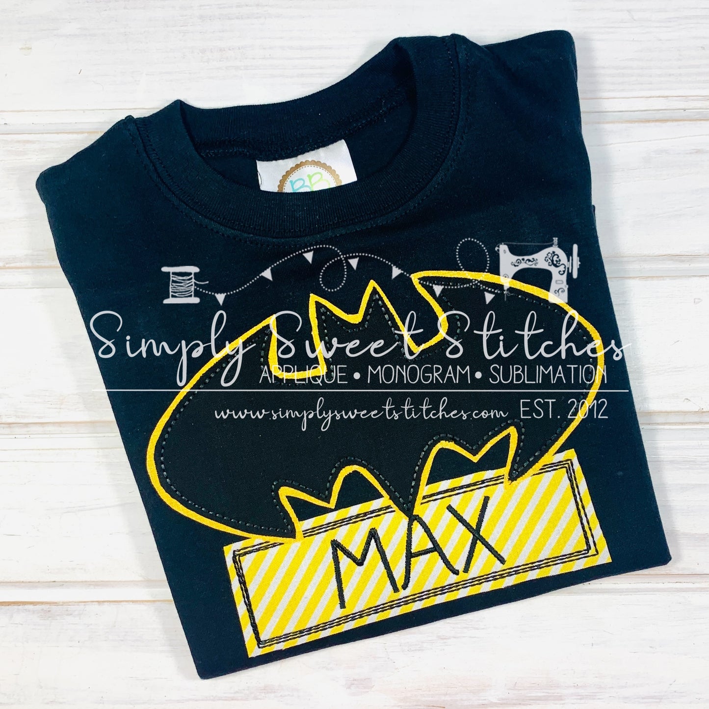 1006 - BAT BOY WINGS - APPLIQUE CHILD SHIRT