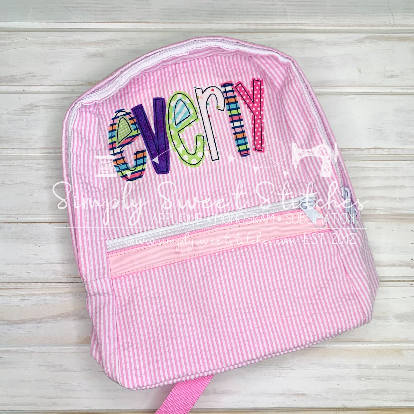 1133 - GIRL NAME - APPLIQUE BACKPACK
