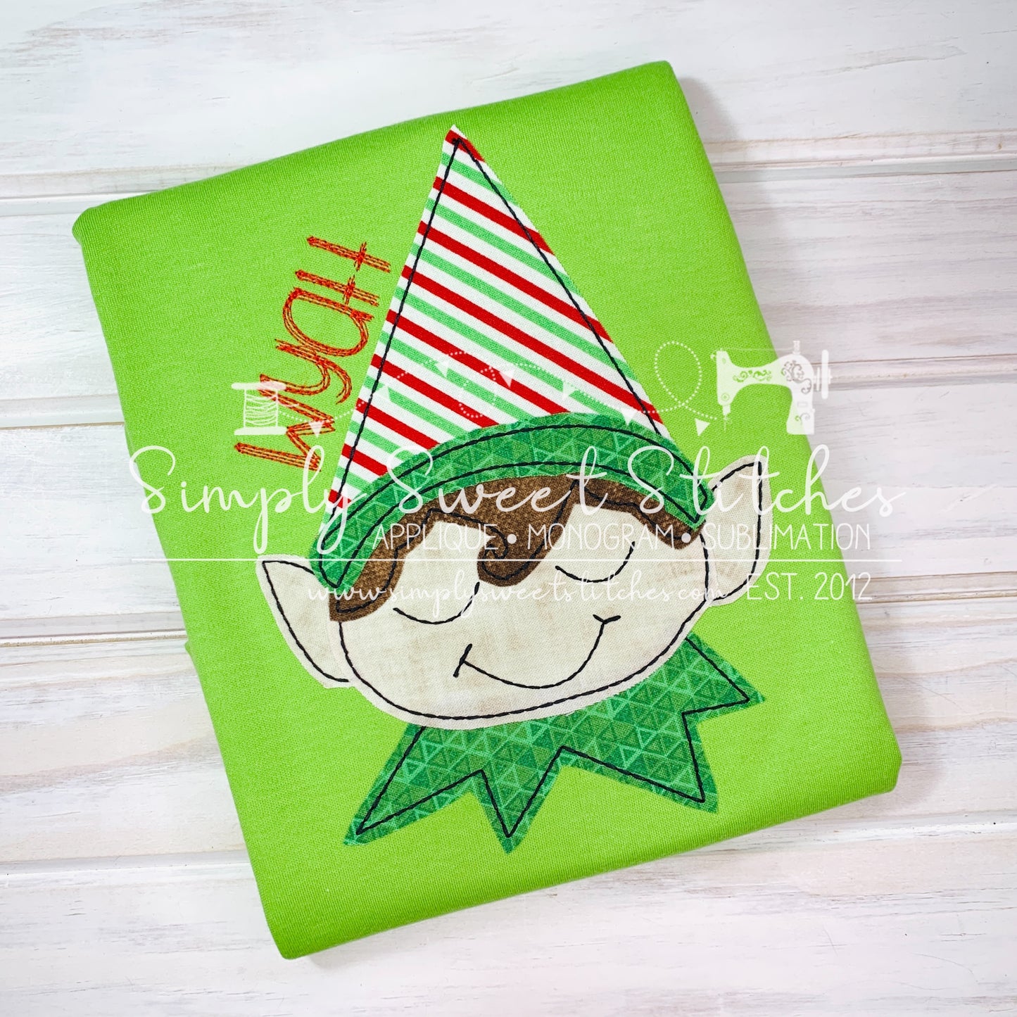 1857 - BOY ELF - APPLIQUE CHILD SHIRT