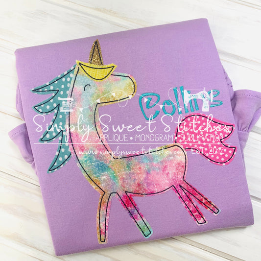 1755 - MAGICAL UNICORN - APPLIQUE CHILD SHIRT