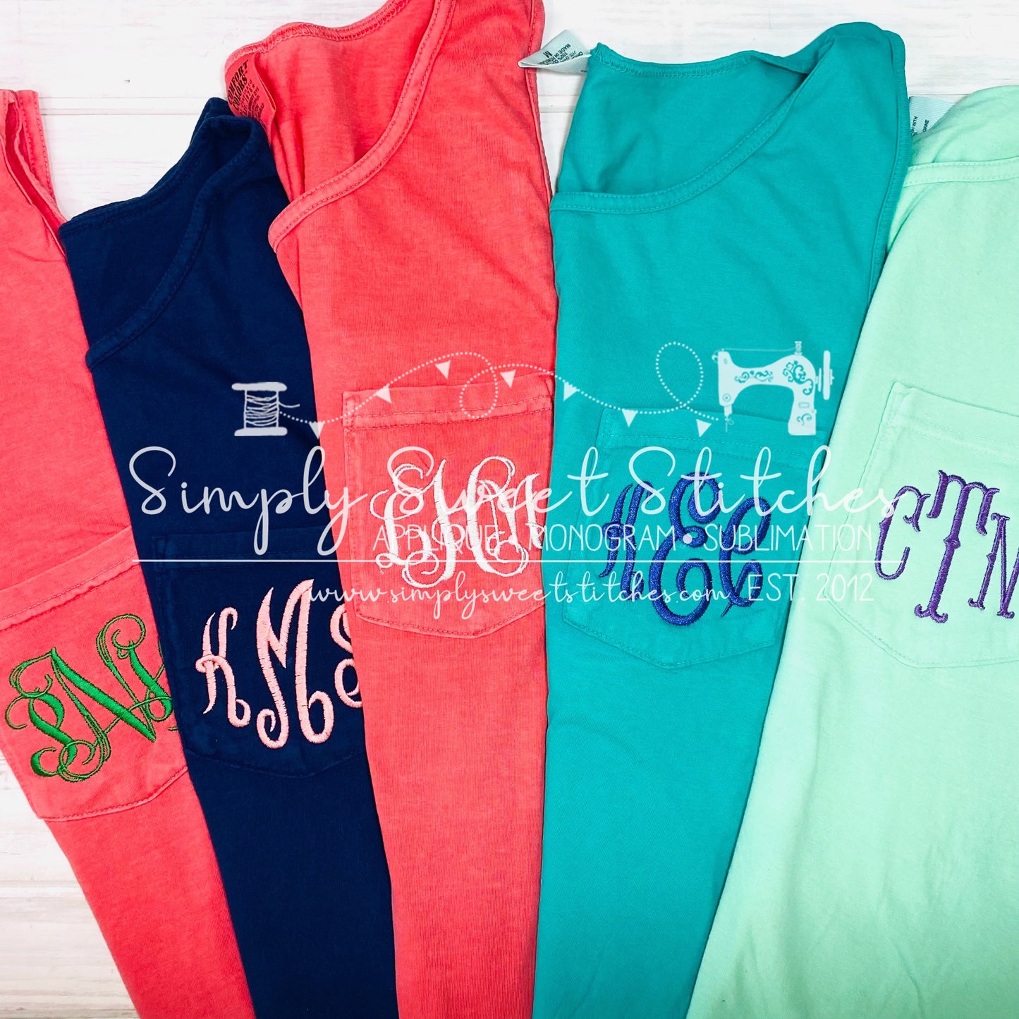 1716 - POCKET MONOGRAM - ADULT TANK TOP
