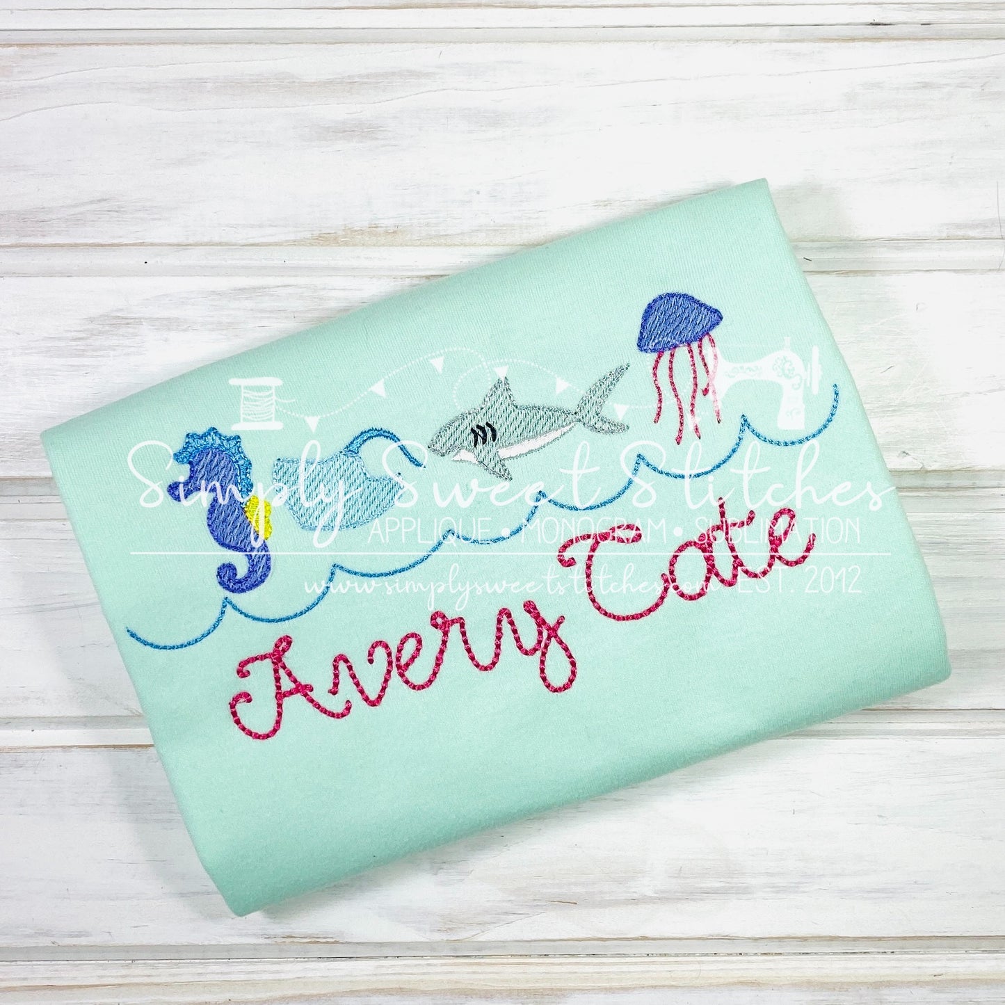 1003 - SEA CREATURES - SKETCH CHILD SHIRT