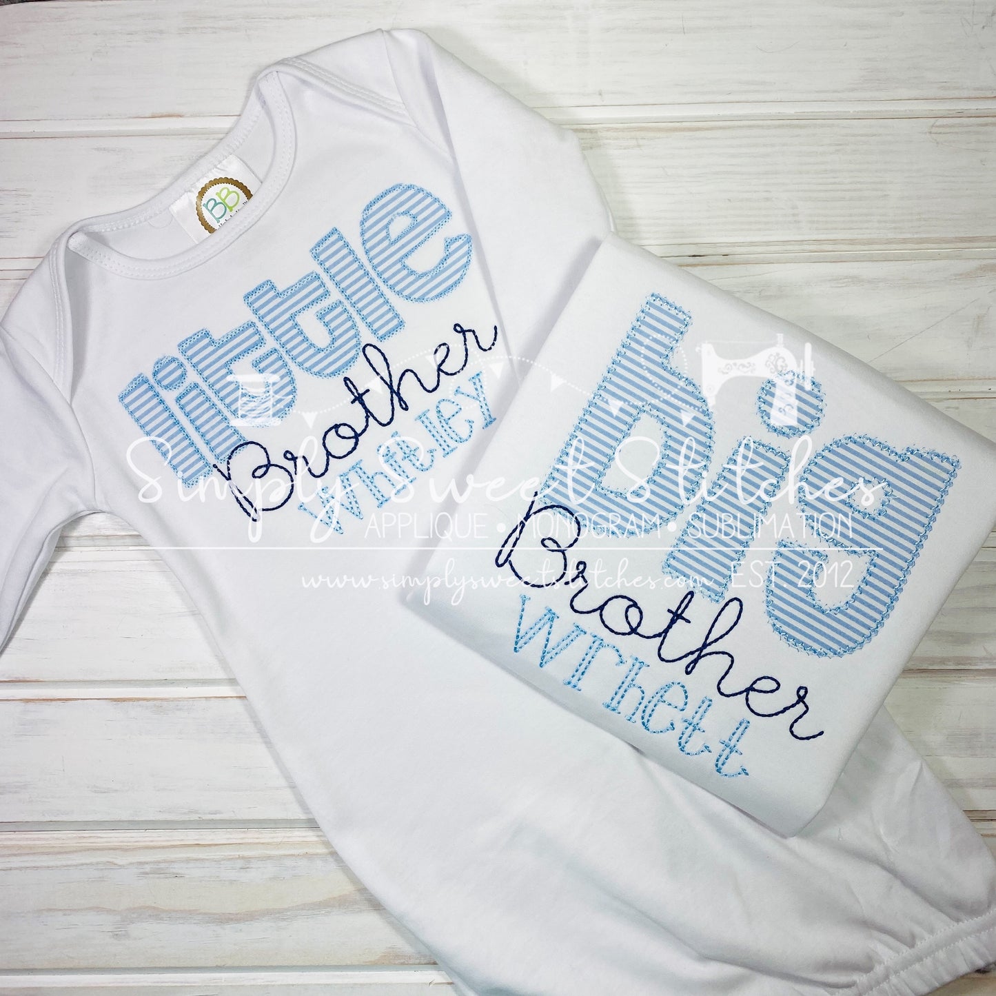 1053 - LITTLE BROTHER - APPLIQUE CHILD SHIRT