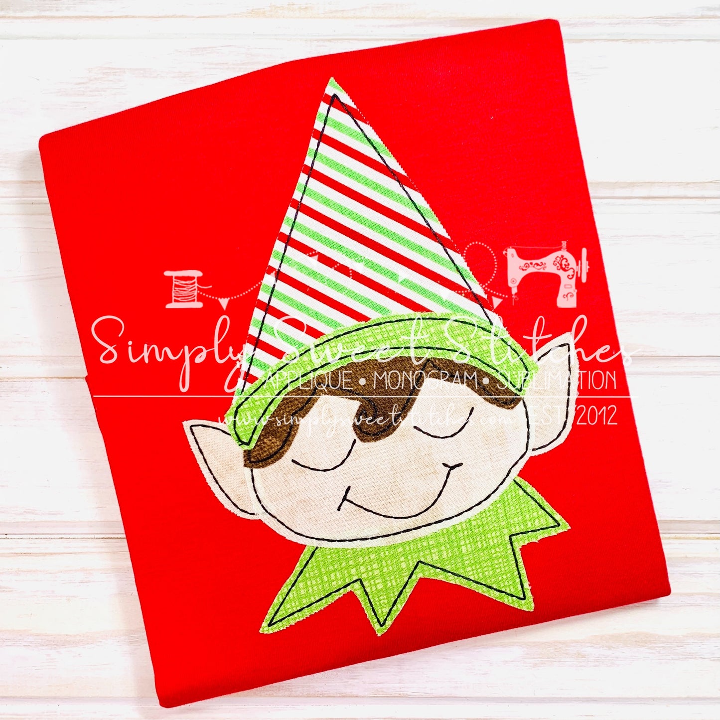 1857 - BOY ELF - APPLIQUE CHILD SHIRT