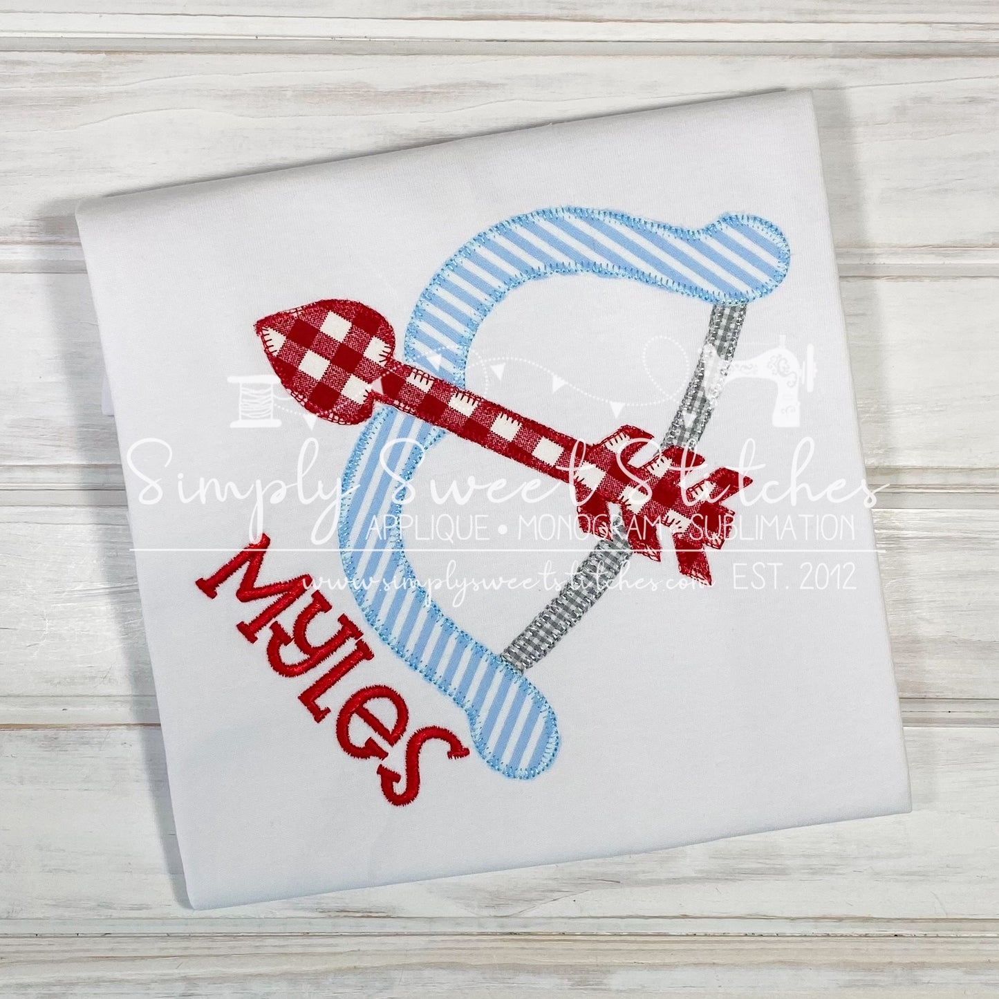 1922 - CUPID'S BOW AND ARROW - APPLIQUE CHILD SHIRT