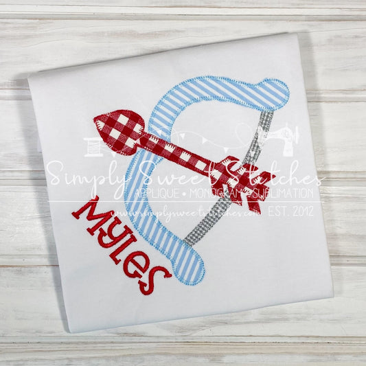 1922 - CUPID'S BOW AND ARROW - APPLIQUE CHILD SHIRT