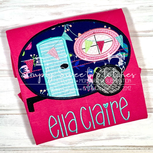 1038 - HAPPY CAMPER - APPLIQUE CHILD SHIRT