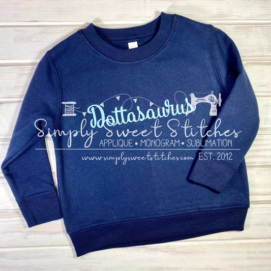 1900 - BOY DINOSAURUS NAME - EMBROIDERY CHILD SHIRT