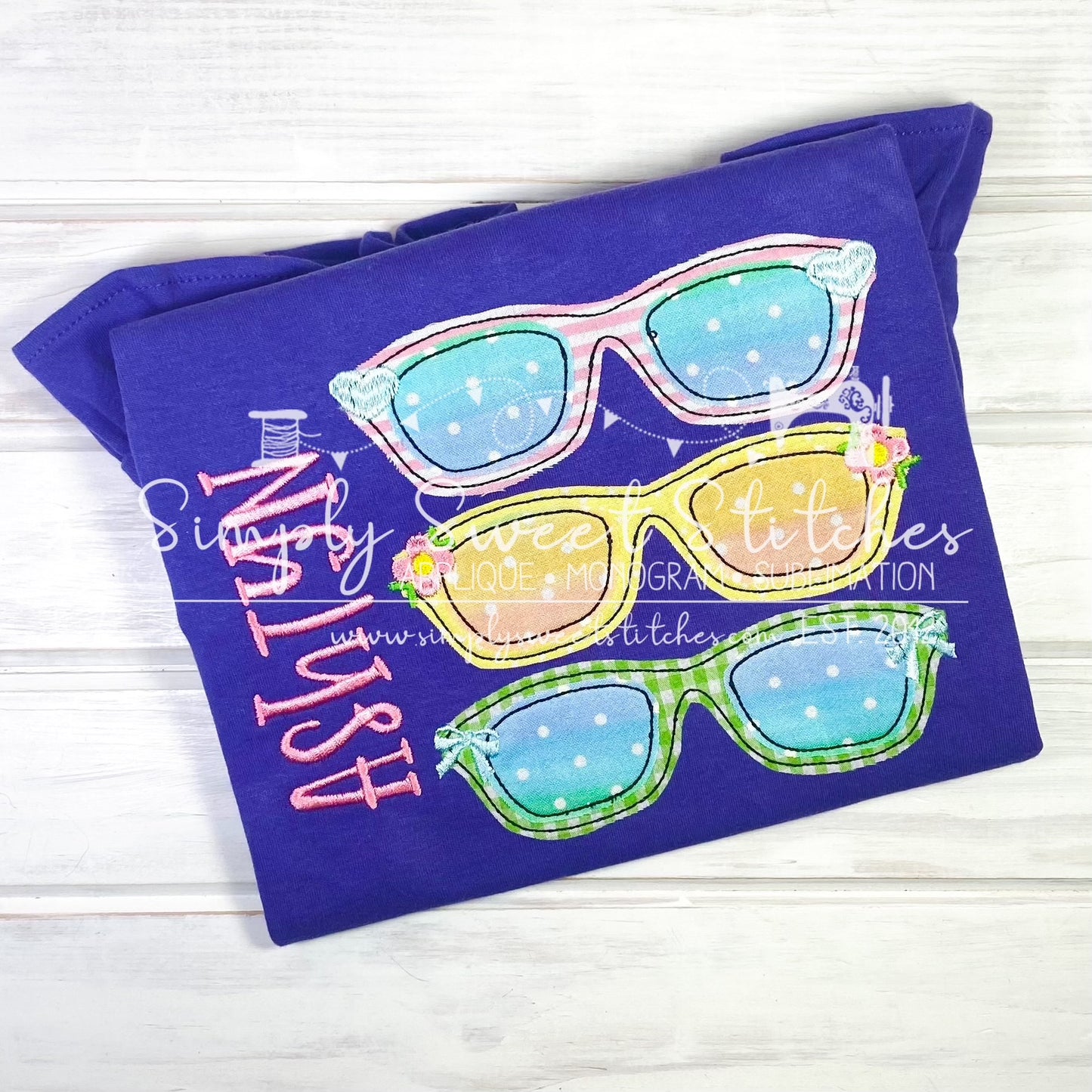 1706 - GIRLS SUNGLASSES - APPLIQUE CHILD SHIRT