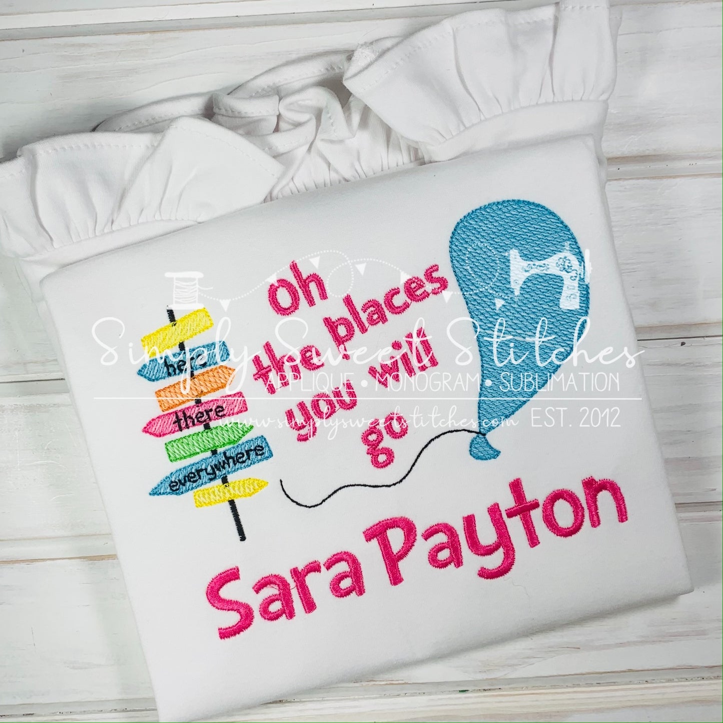 1771 - OH THE PLACES YOU WILL GO - SKETCH CHILD SHIRT