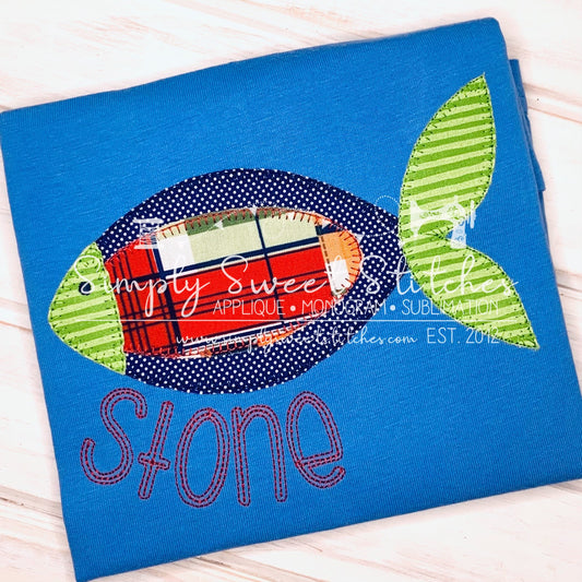 1729 - COLORFUL FISH - APPLIQUE CHILD SHIRT
