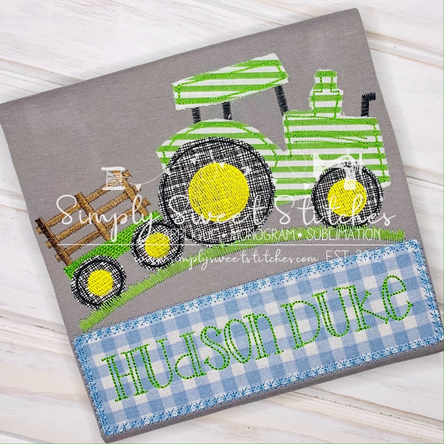 1790 - TRACTOR - APPLIQUE CHILD SHIRT