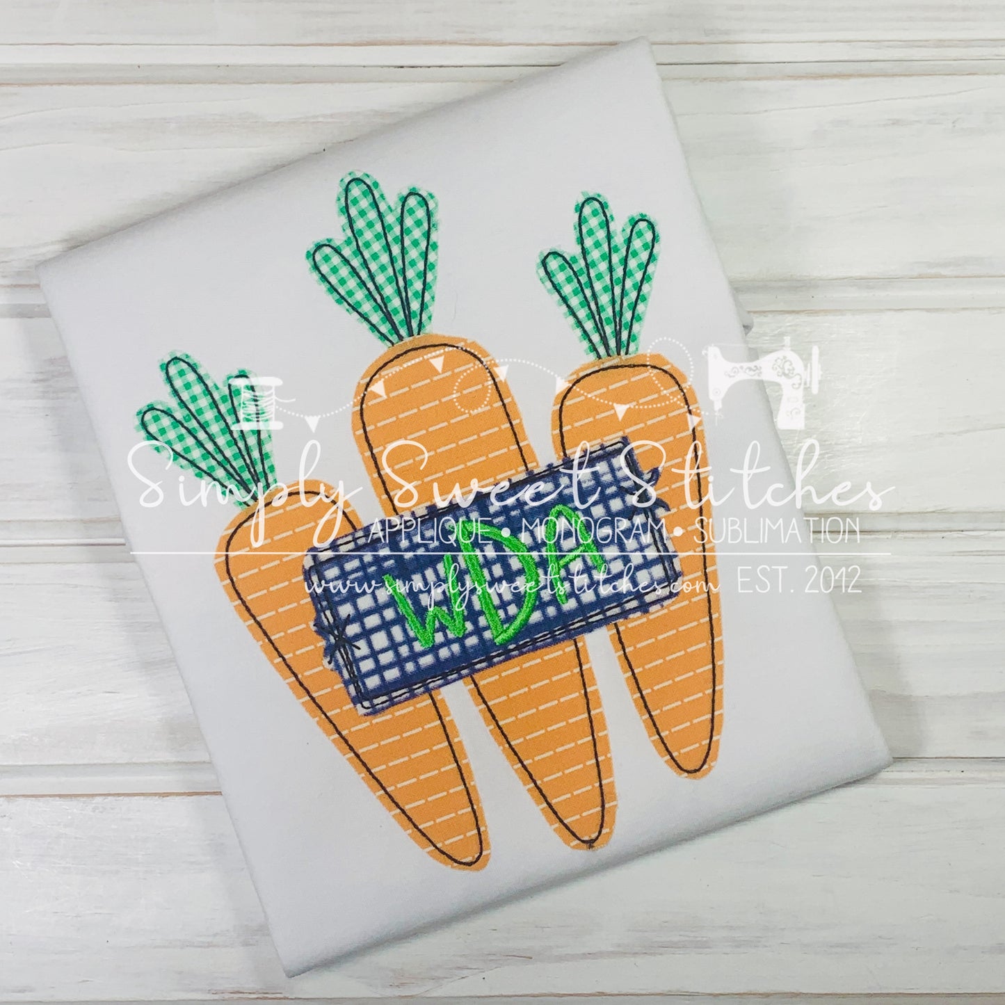 1955 - CARROTS WITH NAME BOY - APPLIQUE CHILD SHIRT