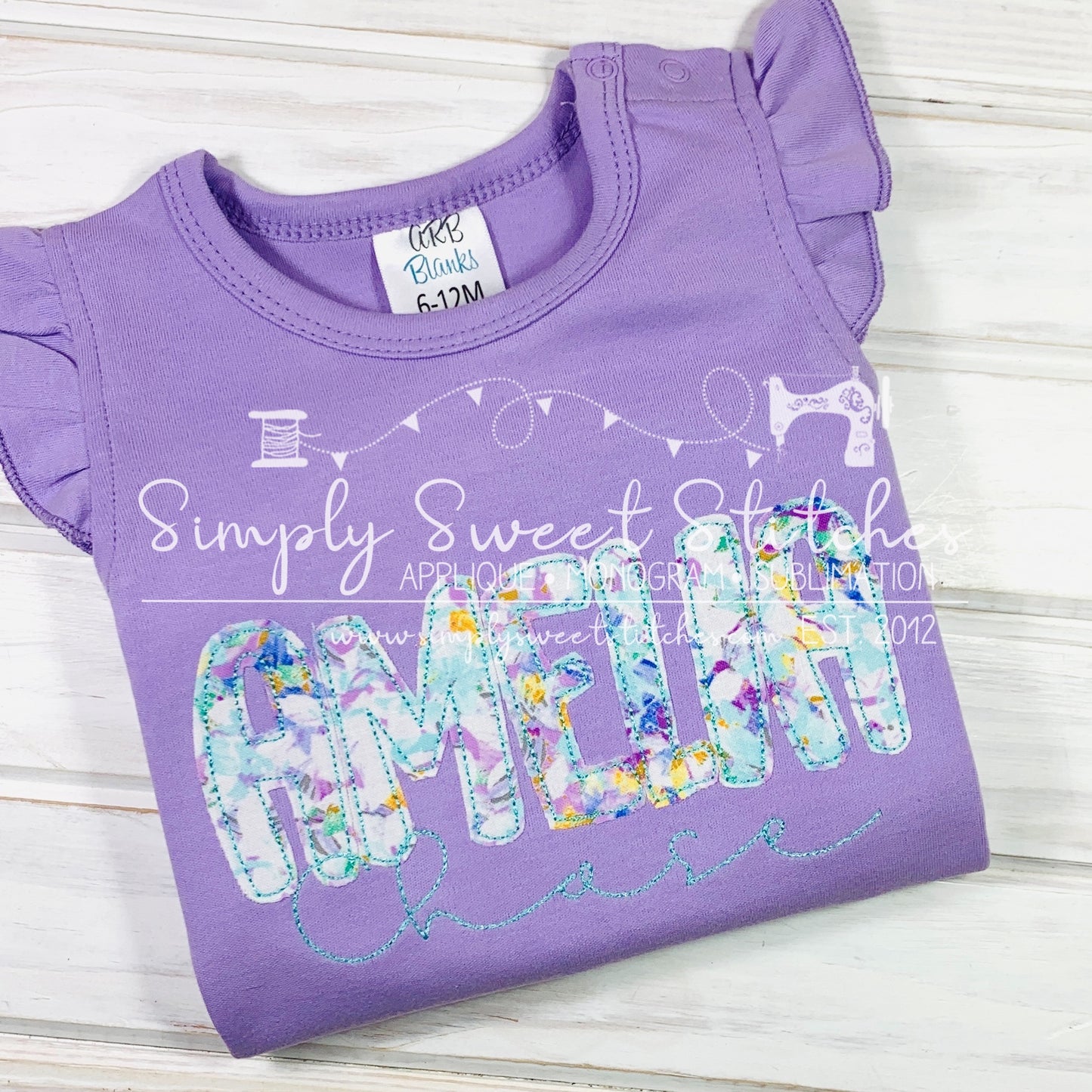 1128 - GIRL NAME - APPLIQUE CHILD SHIRT