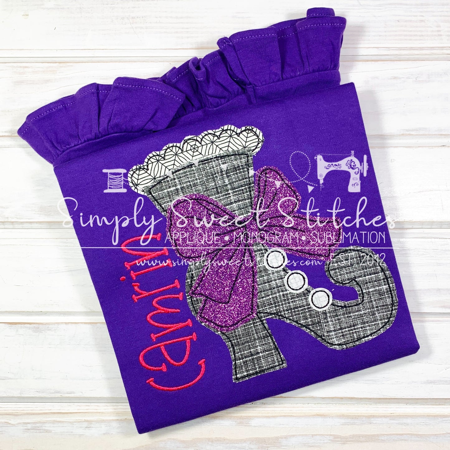 2131 - WITCH BOOT - APPLIQUE CHILD SHIRT