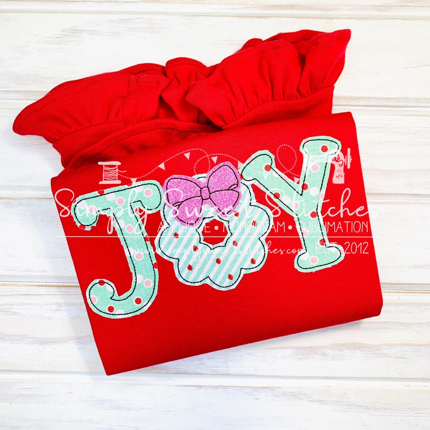 1853 - CHRISTMAS JOY - APPLIQUE CHILD SHIRT