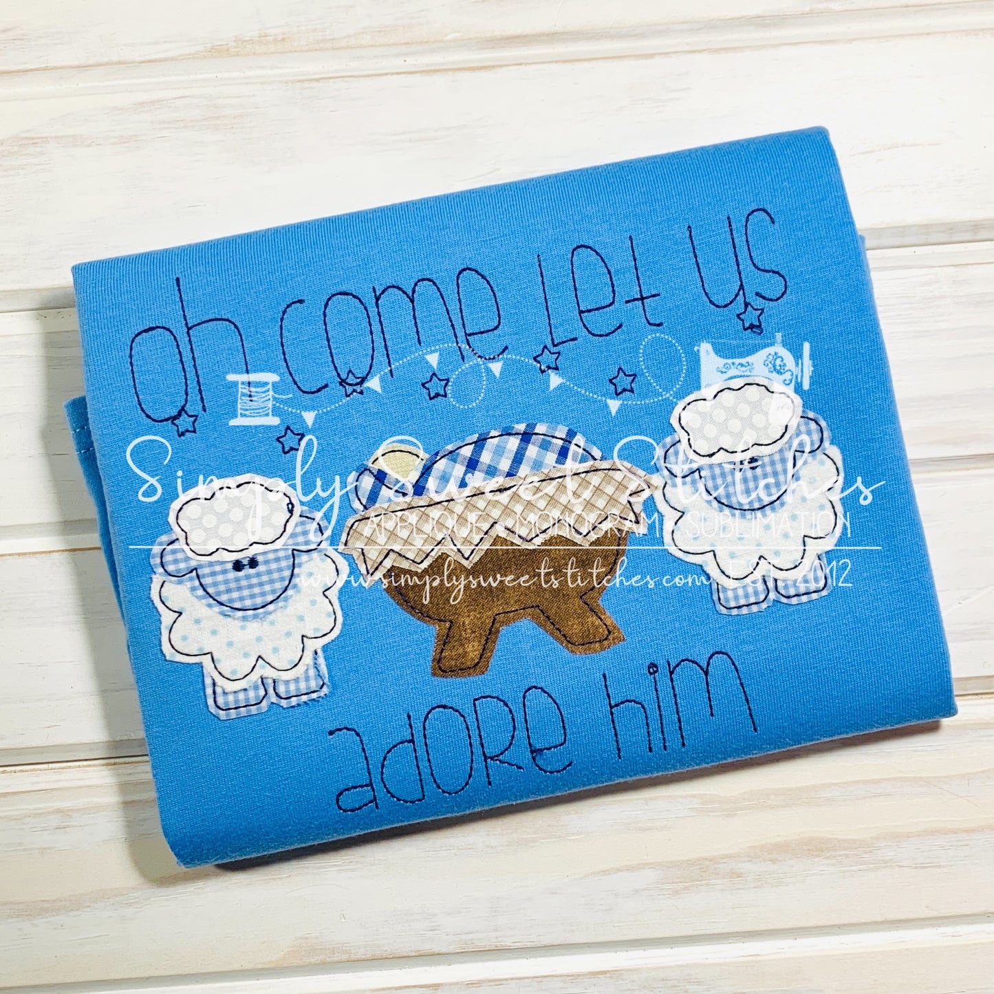 1901 - OH LET US ADORE HIM - SKETCH CHILD SHIRT