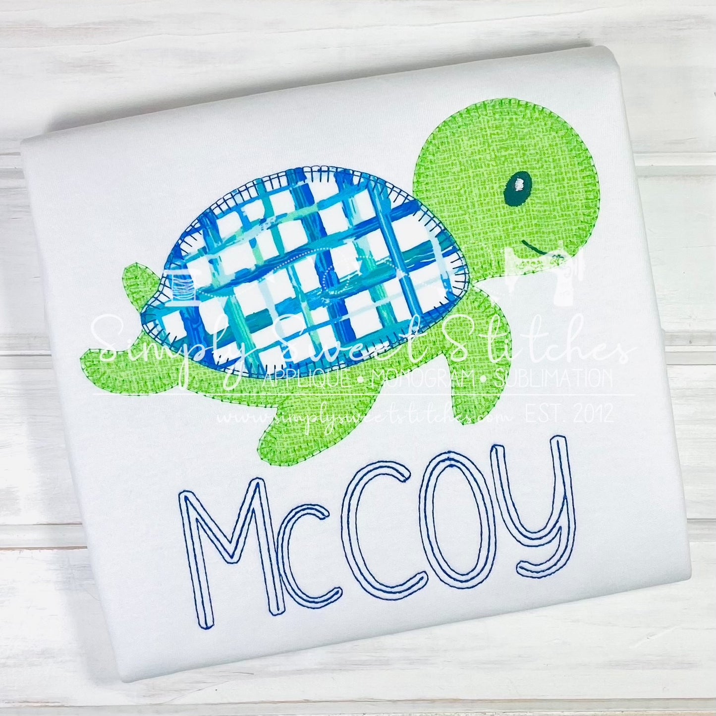 1337 - BOY SEA TURTLE - APPLIQUE CHILD SHIRT