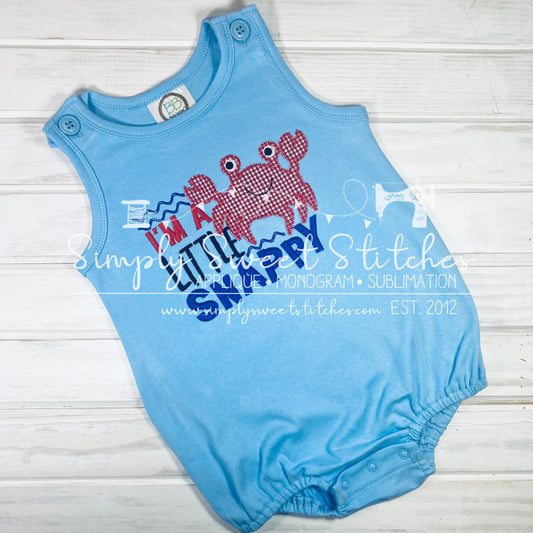 1623 - SNAPPY CRAB - APPLIQUE CHILD SHIRT