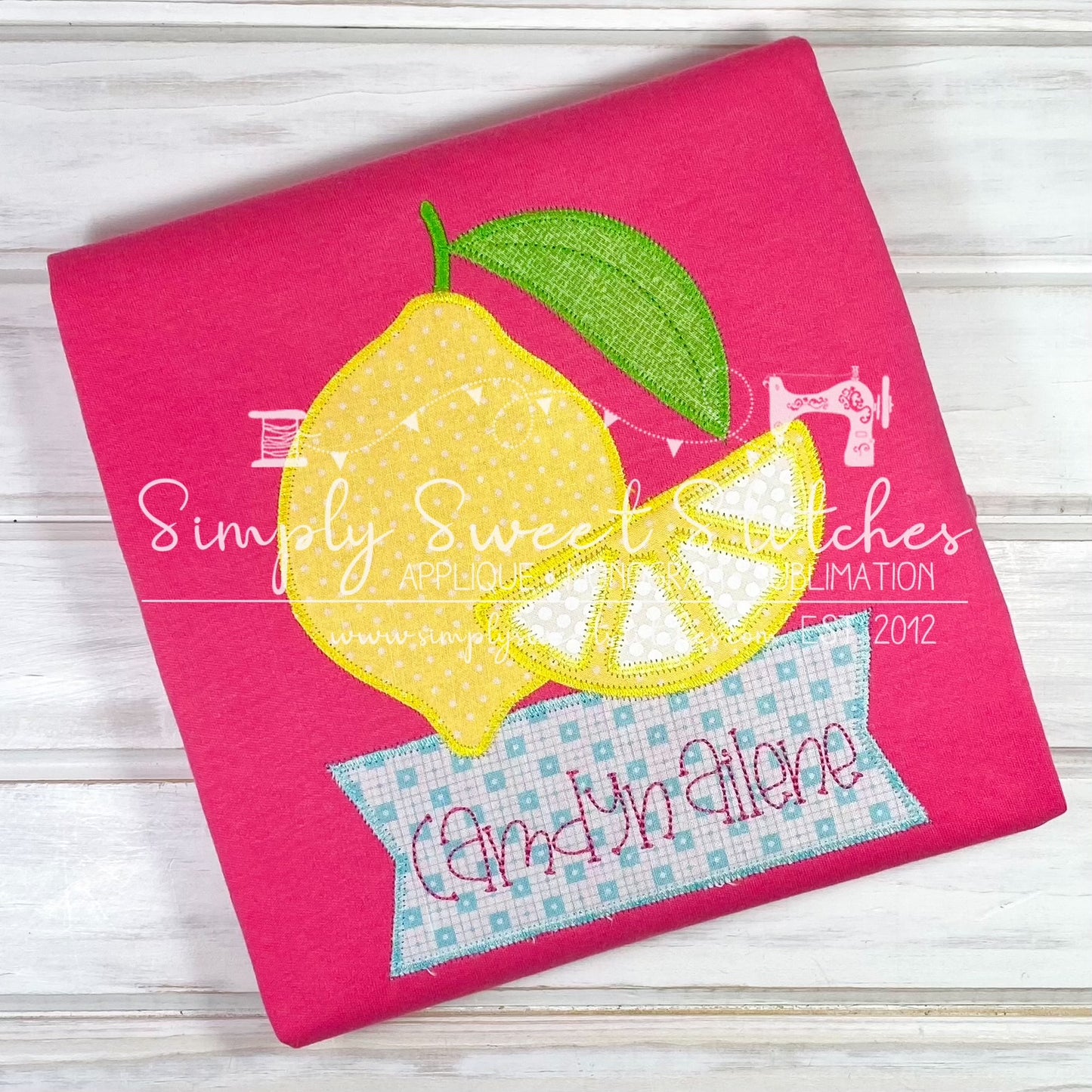 2963 - LEMON & SLICE APPLIQUE - CHILD SHIRT