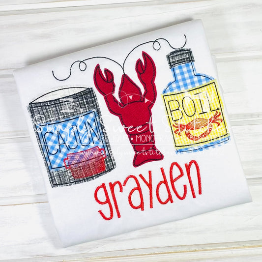 1630 - CAJUN BOIL - APPLIQUE CHILD SHIRT