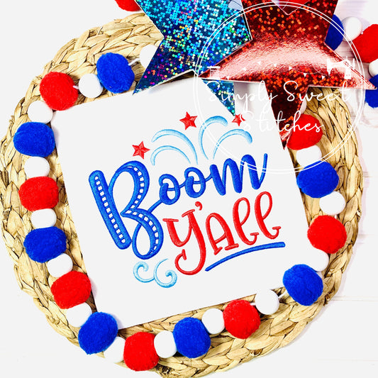 2349 - BOOM Y'ALL - APPLIQUE CHILD SHIRT