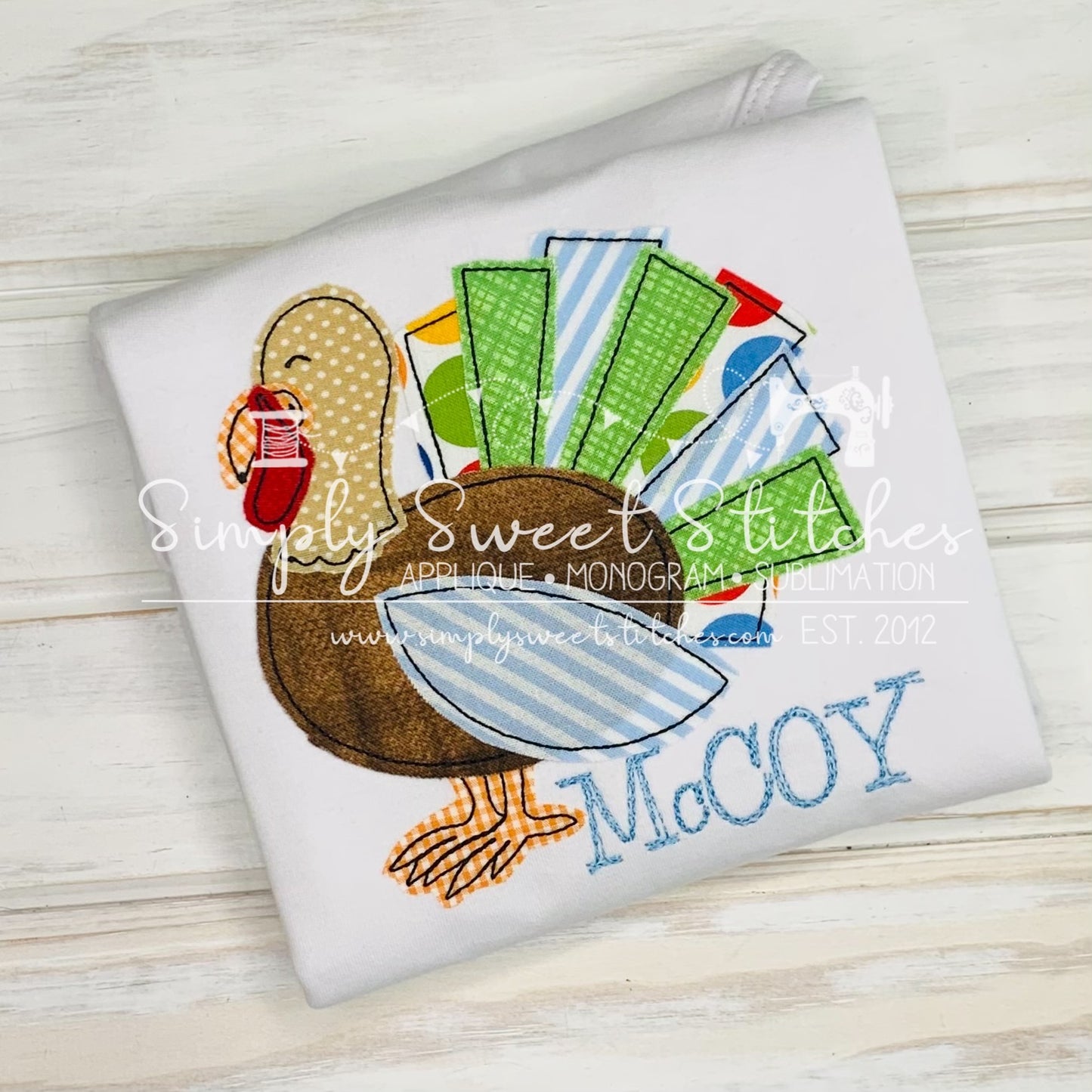 1192 - TOM TURKEY - APPLIQUE CHILD SHIRT