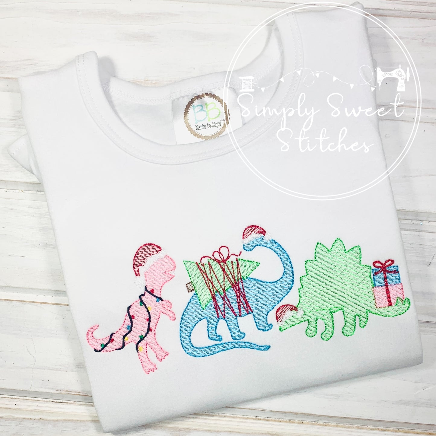 2164 - CHRISTMAS DINO - SKETCH CHILD SHIRT
