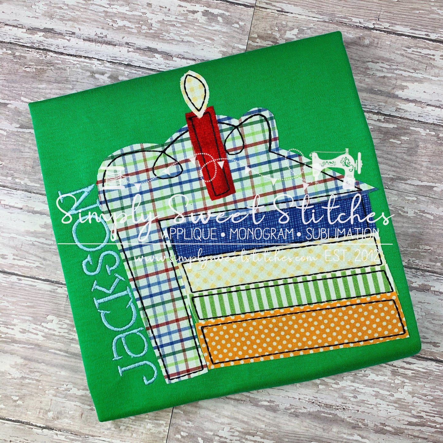 1506 - BOYS BIRTHDAY CAKE - APPLIQUE CHILD SHIRT