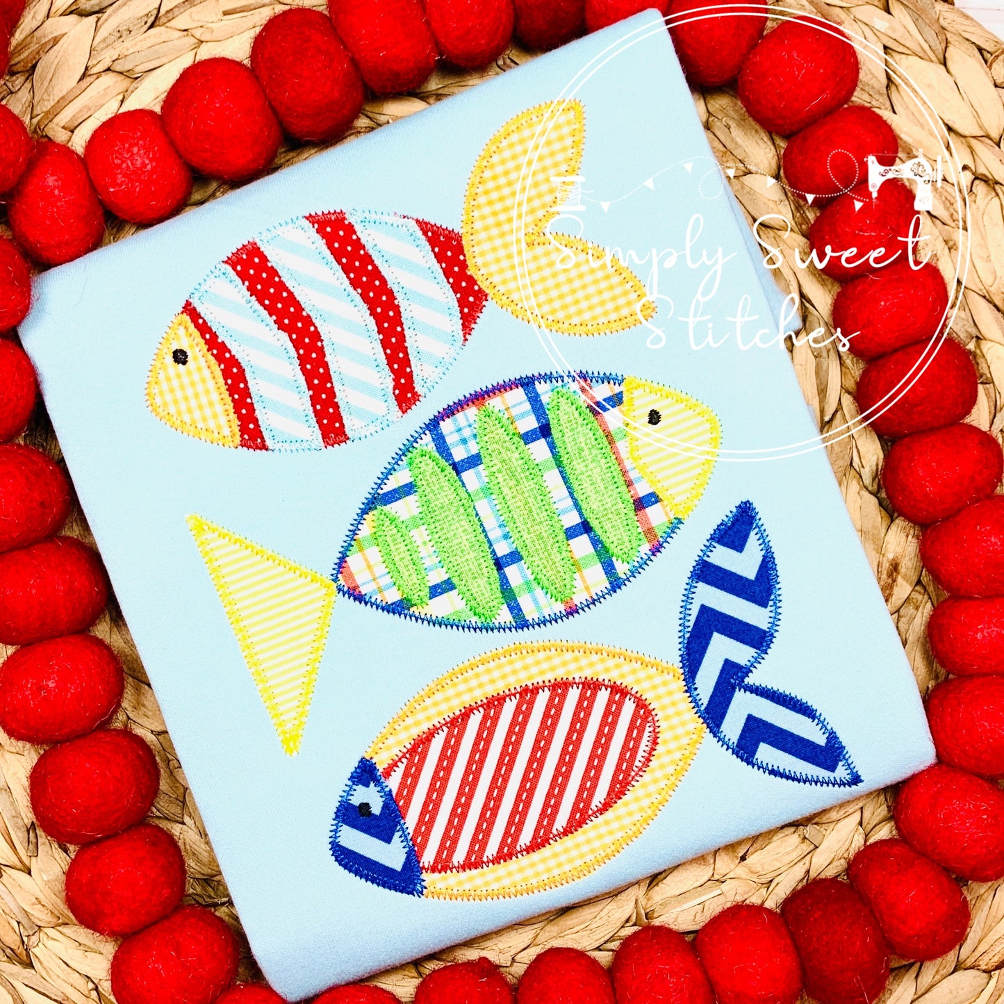 1983 - BOY FISH TRIO - APPLIQUE CHILD SHIRT