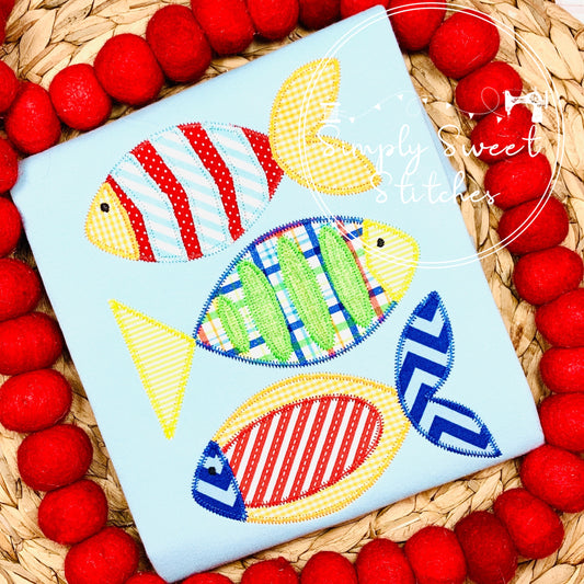 1983 - BOY FISH TRIO - APPLIQUE CHILD SHIRT