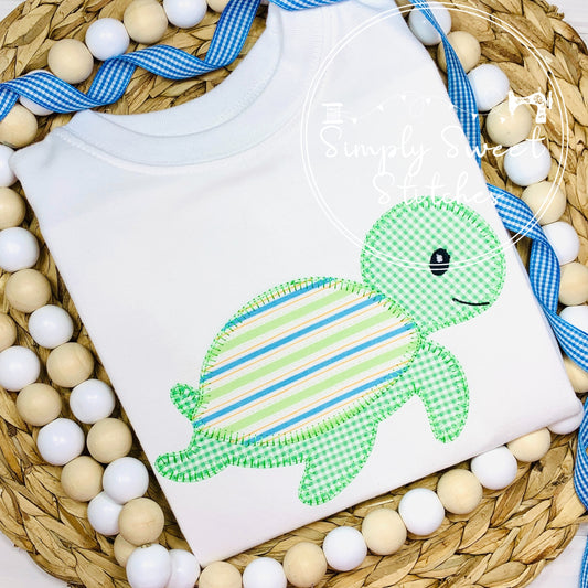 1337 - BOY SEA TURTLE - APPLIQUE CHILD SHIRT