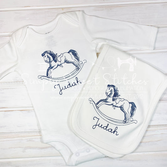 2050 - ROCKING HORSE - SKETCH CHILD SHIRT