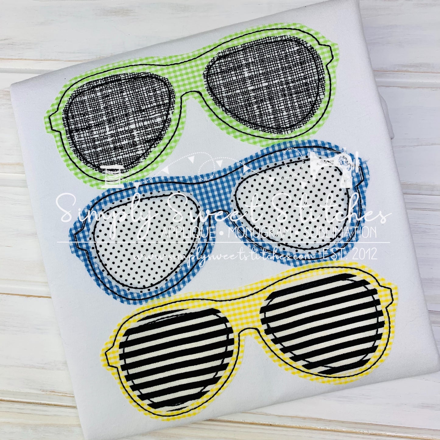 1620 - COOL DUDE SHADES - APPLIQUE CHILD SHIRT