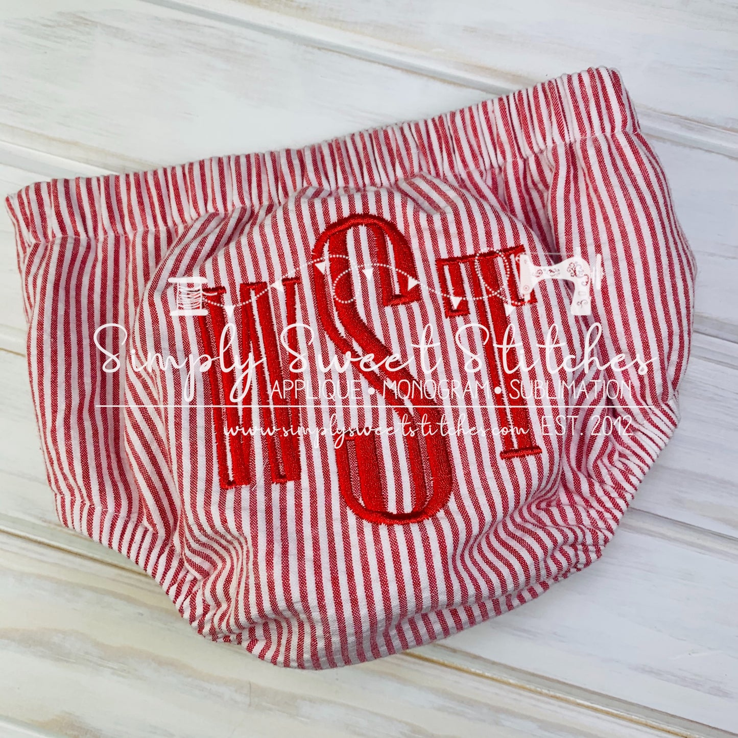 1209 - BOYS MONOGRAMMED - DIAPER COVER