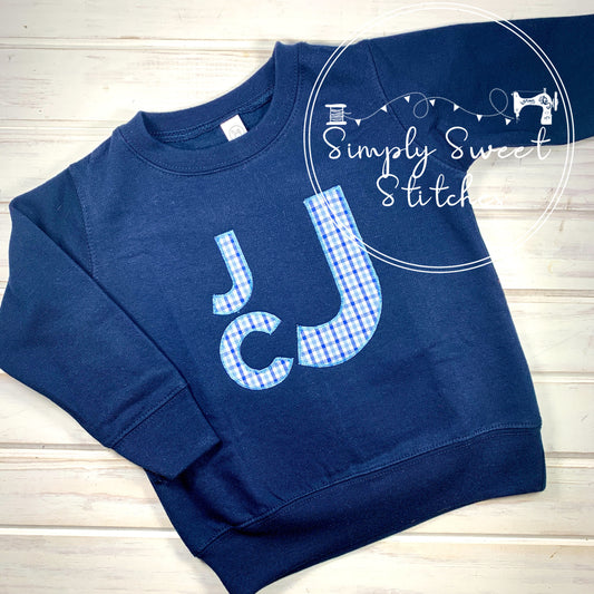 1970 - STACKED MONOGRAM - EMBROIDERY CHILD SWEATSHIRT