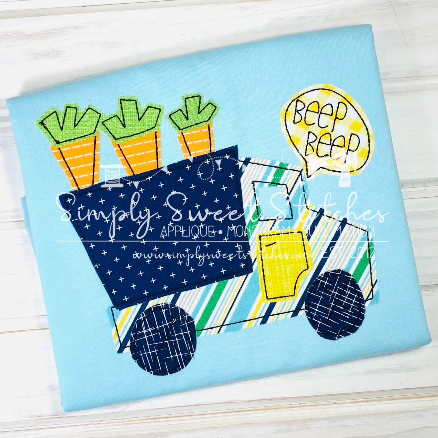 1953 - CARROT DUMPTRUCK - APPLIQUE CHILD SHIRT