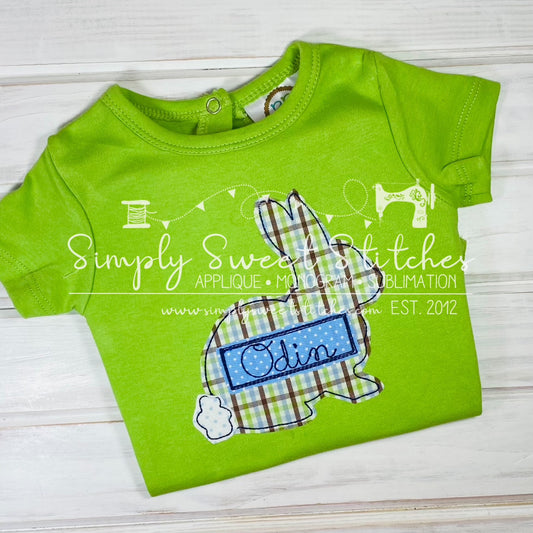 1568 - BOY EASTER BUNNY - APPLIQUE CHILD SHIRT