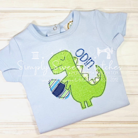 1542 - EASTER DINO BOY - APPLIQUE CHILD SHIRT