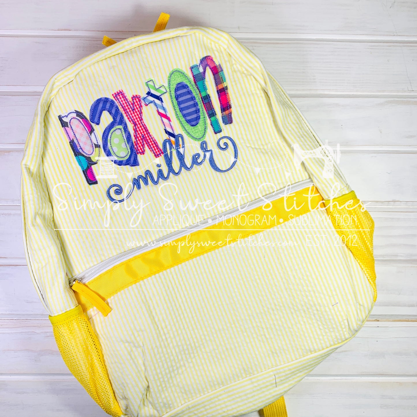 1133 - GIRL NAME - APPLIQUE BACKPACK