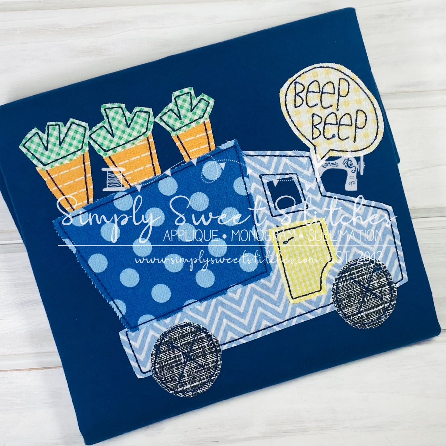 1953 - CARROT DUMPTRUCK - APPLIQUE CHILD SHIRT