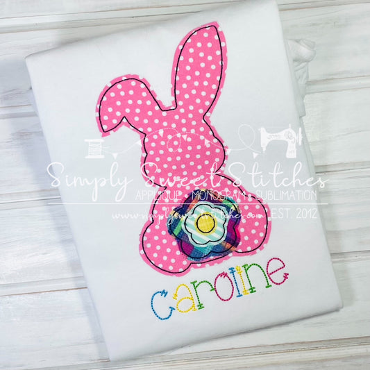 1546 - PETER COTTONTAIL GIRL BUNNY - APPLIQUE CHILD SHIRT