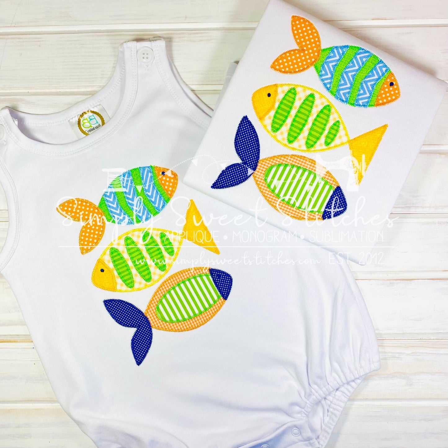 1983 - BOY FISH TRIO - APPLIQUE CHILD SHIRT