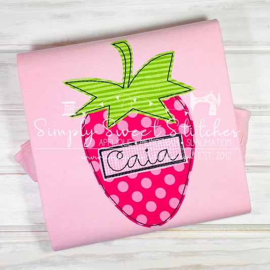 1572 - STRAWBERRY - APPLIQUE CHILD SHIRT