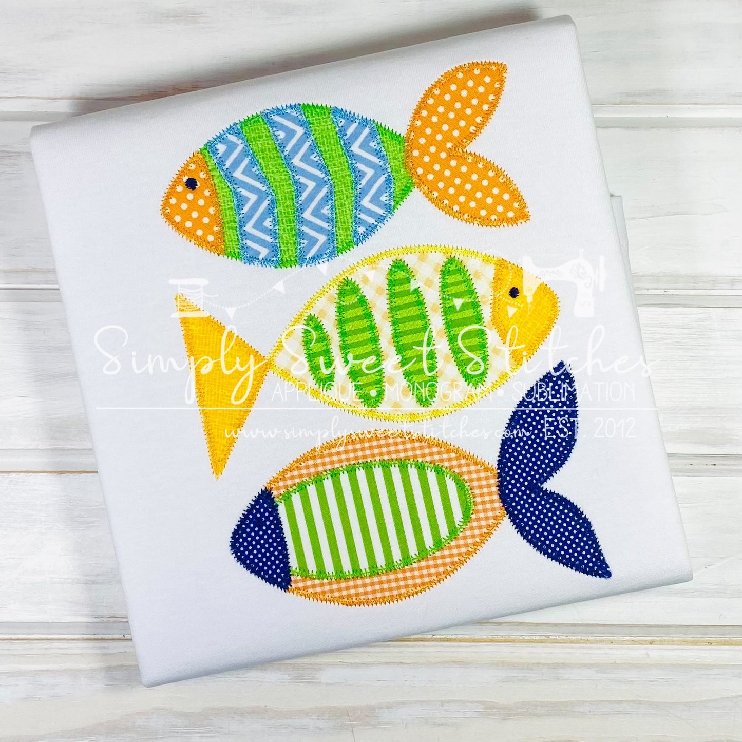 1983 - BOY FISH TRIO - APPLIQUE CHILD SHIRT