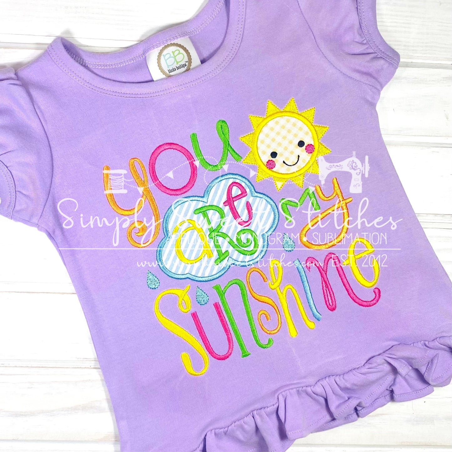 1018 - YOU ARE MY SUNSHINE - EMBROIDERY CHILD SHIRT