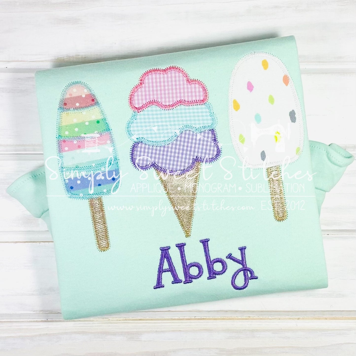 1635 - POPSICLE TRIO - APPLIQUE CHILD SHIRT