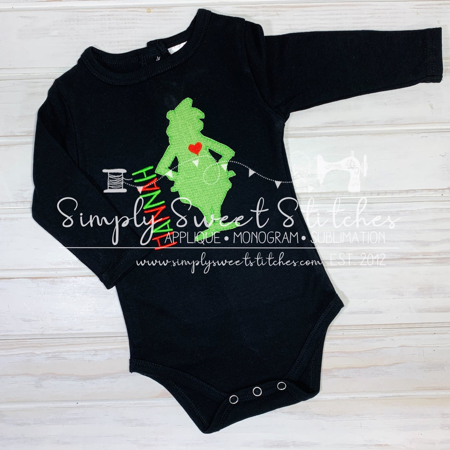 1907 - GRINCH FULL BODY - APPLIQUE CHILD SHIRT