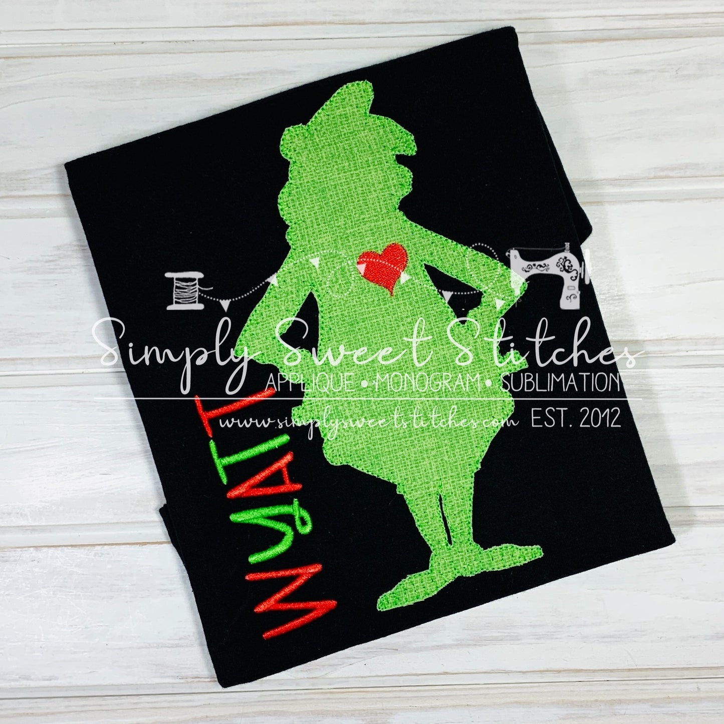 1907 - GRINCH FULL BODY - APPLIQUE CHILD SHIRT