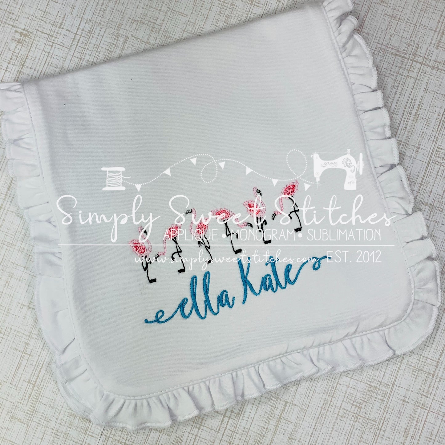 1765 - FLAMINGO LINE - BURP CLOTH